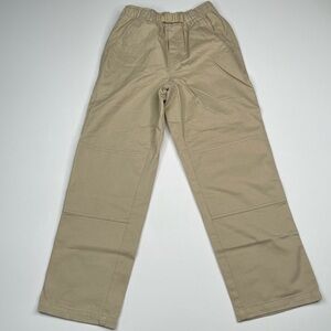 Lands’ End Pants Khaki School Uniform Play Playground Tan Pullon Pockets 12 New